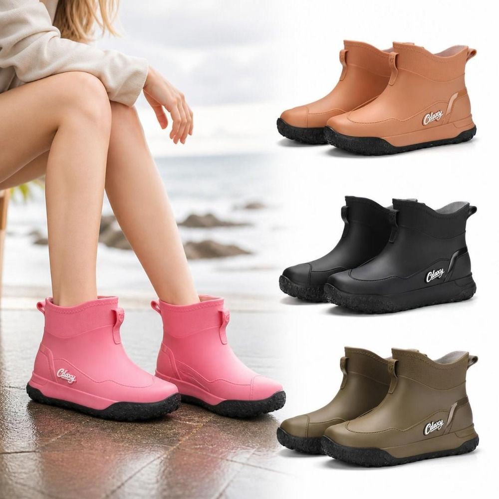 Men'S Shoes Water Resistant - Verdickte, wasserdichte, kurze Regenstiefel, strapazierfähige, leichte